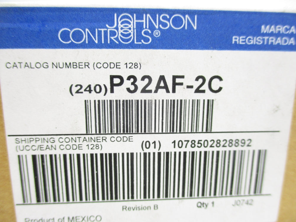 JOHNSON CONTROLS P32AF-2C 24-277VAC 10A 1PSI REV. B NSMP