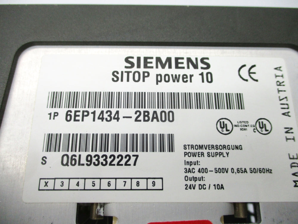 SIEMENS 6EP1434-2BA00 400-500VAC 0.65A UNMP