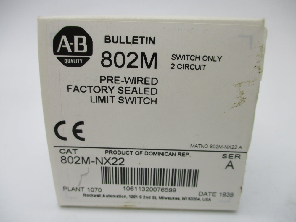 ALLEN BRADLEY 802M-NX22 SER. A (WH) NSMP