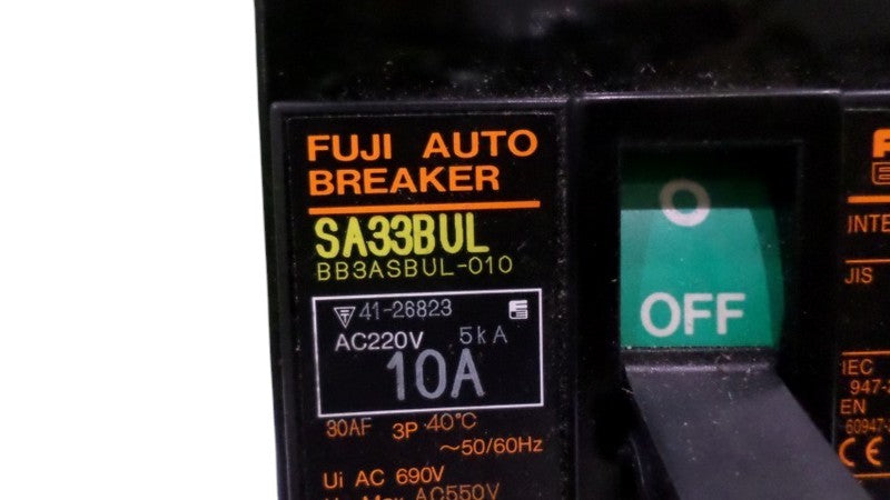 FUJI ELECTRIC SA33BUL AUTO CIRCUIT BREAKER 10A NSNP