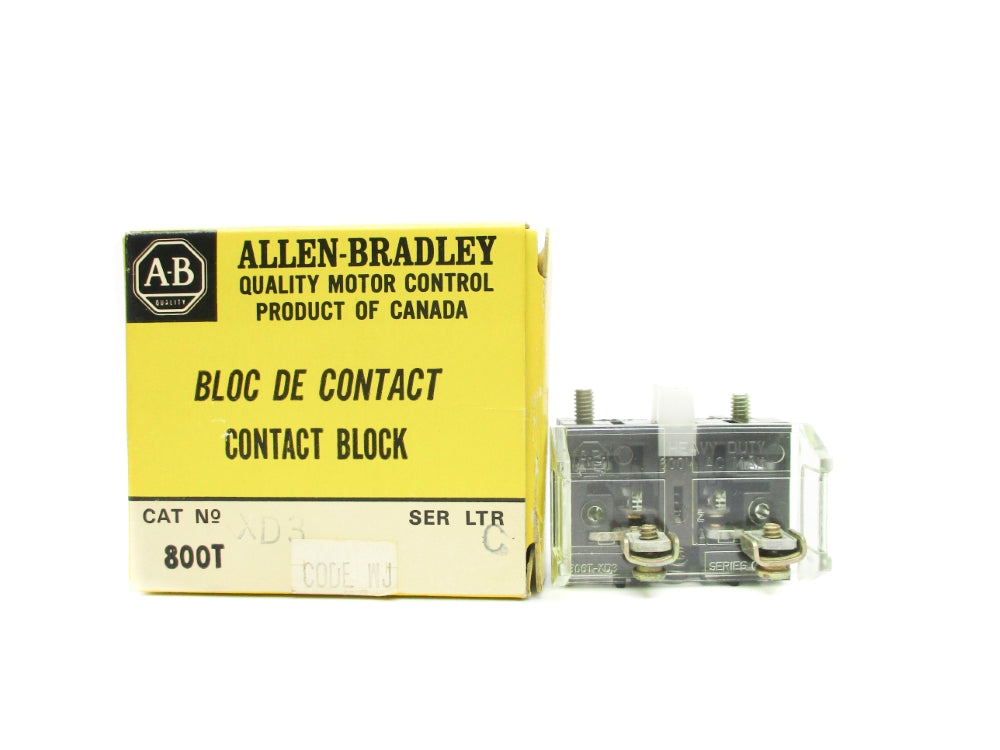 ALLEN BRADLEY 800T-XD3 SER. C (BK/YL) NSMP