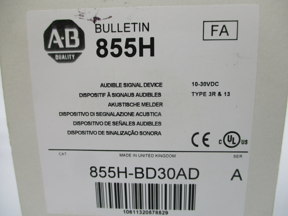 ALLEN BRADLEY 855H-BD30AD SER. A (WH) NSMP