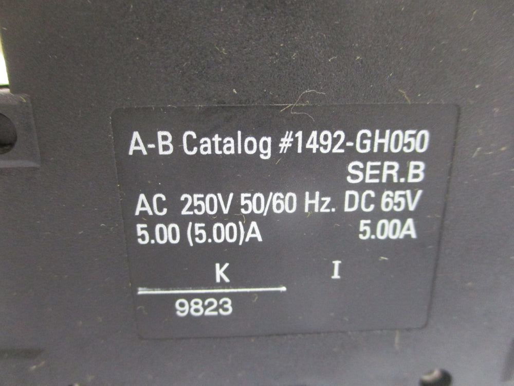 ALLEN BRADLEY 1492-GH050 SER. B 250VAC 5A UNMP