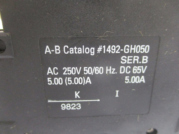 ALLEN BRADLEY 1492-GH050 SER. B 250VAC 5A UNMP