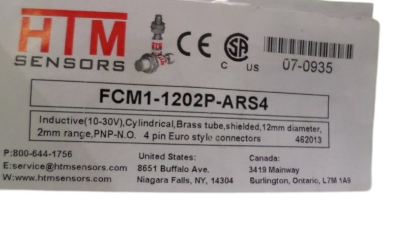 HTM FCM1-1202P-ARS4 INDUCTIVE SENSOR NSNP