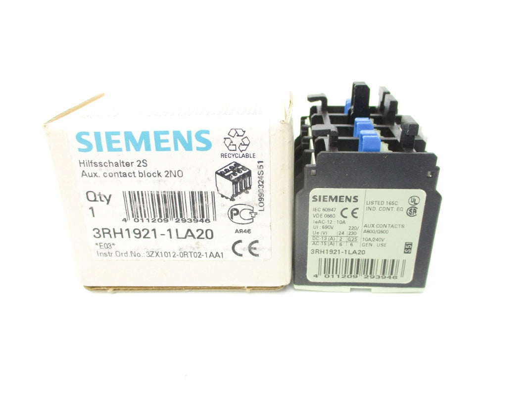 SIEMENS 3RH1921-1LA20 NSMP