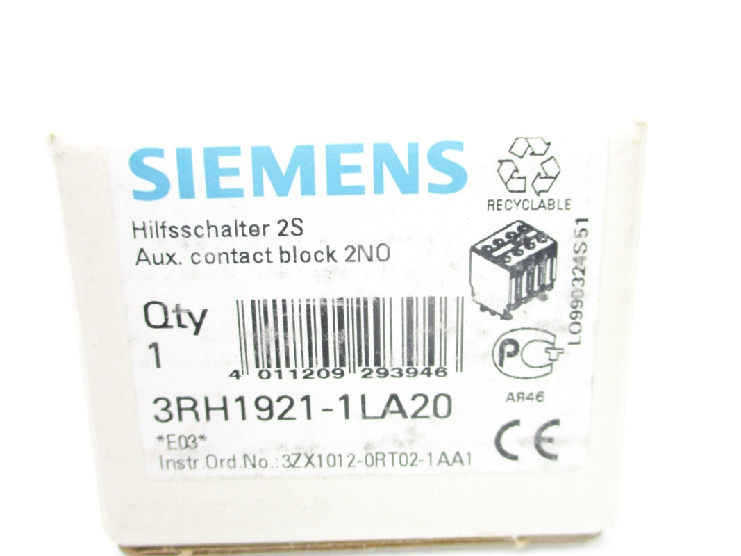 SIEMENS 3RH1921-1LA20 NSMP