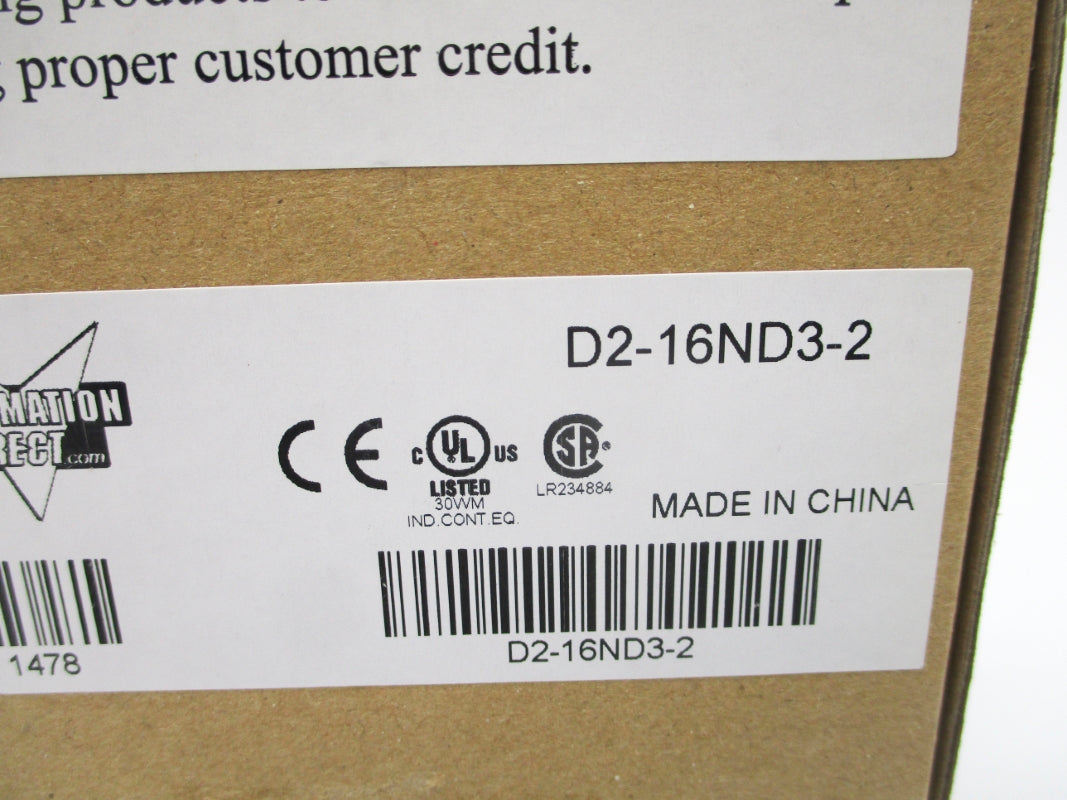 AUTOMATION DIRECT D2-16ND3-2 24VDC NSFS