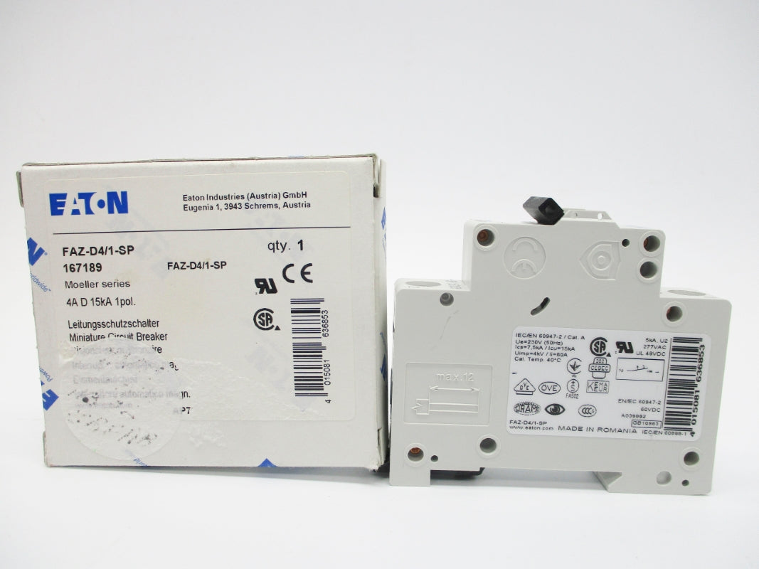 EATON FAZ-D4/1-SP 277VAC 4A NSMP