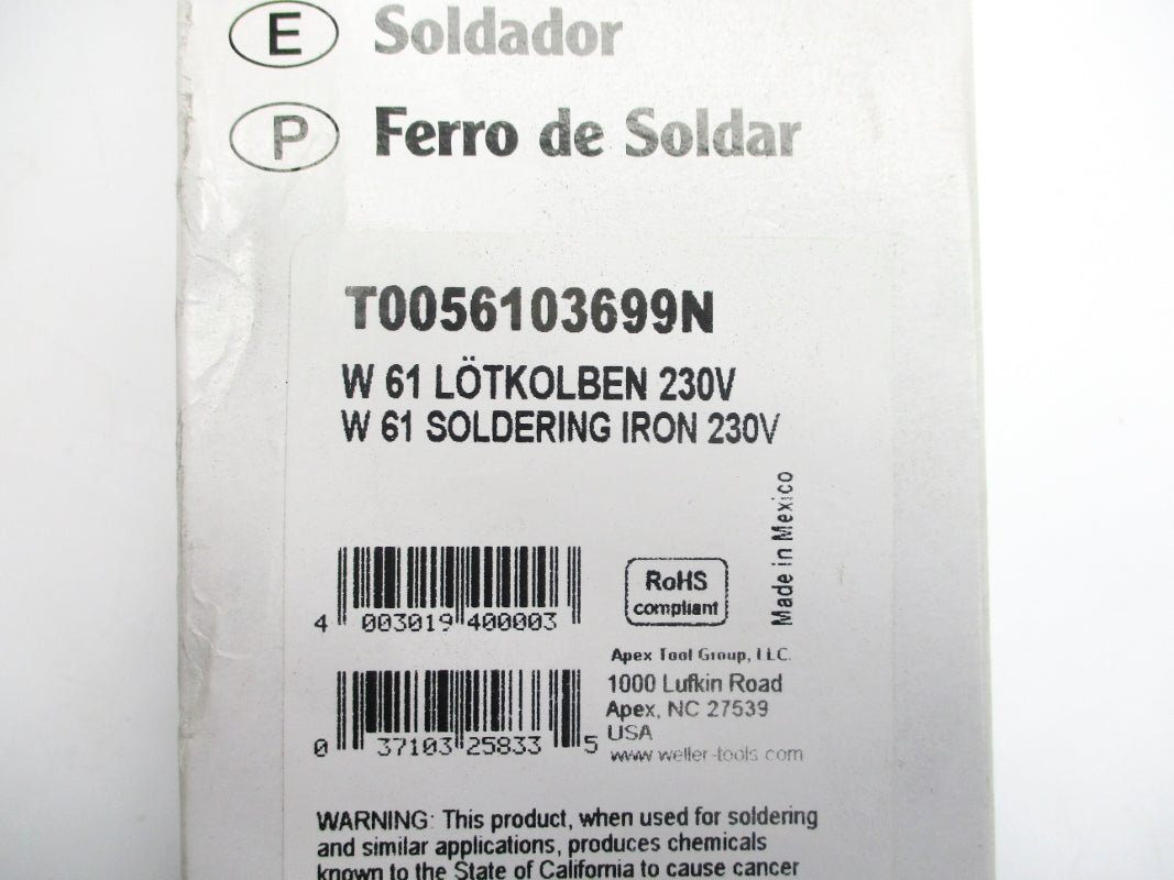 WELLER T0056103699N W61 230V NSMP