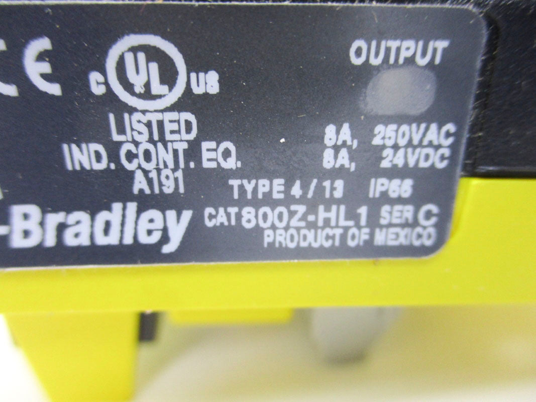ALLEN BRADLEY 800Z-HL1 SER. C 24VDC (BR/WH) NSMP