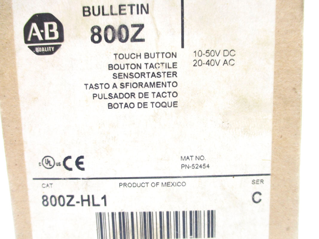 ALLEN BRADLEY 800Z-HL1 SER. C 24VDC (BR/WH) NSMP