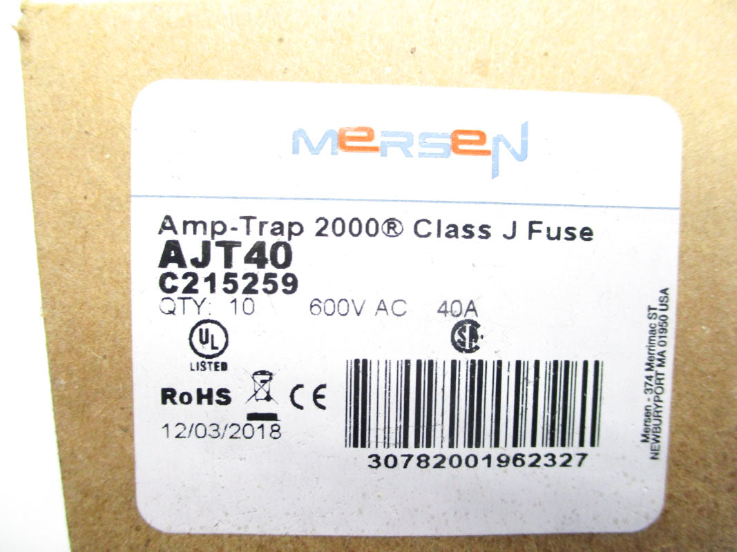 MERSEN AJT40 600VAC 40A (PKG OF 10) NSMP