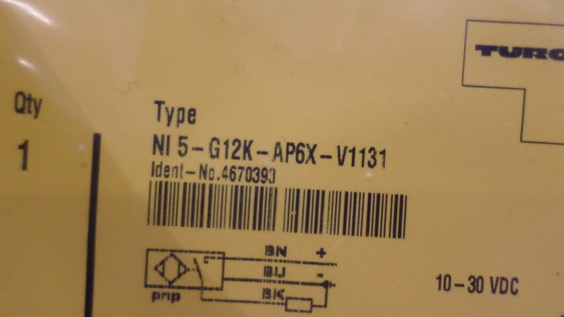 TURCK NI5-G12K-AP6X-V1131 PROXIMITY SENSOR NSMP