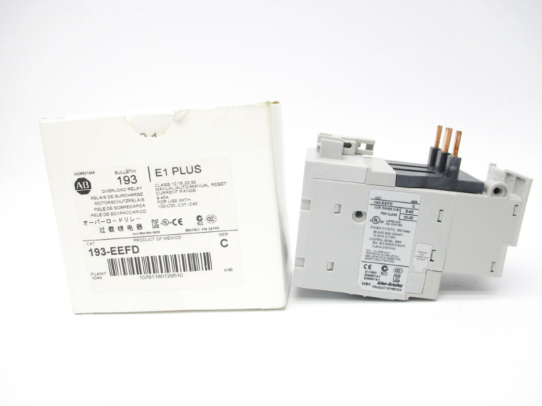 ALLEN BRADLEY 193-EEFD SER. C 600V 9-45A (WH) NSMP