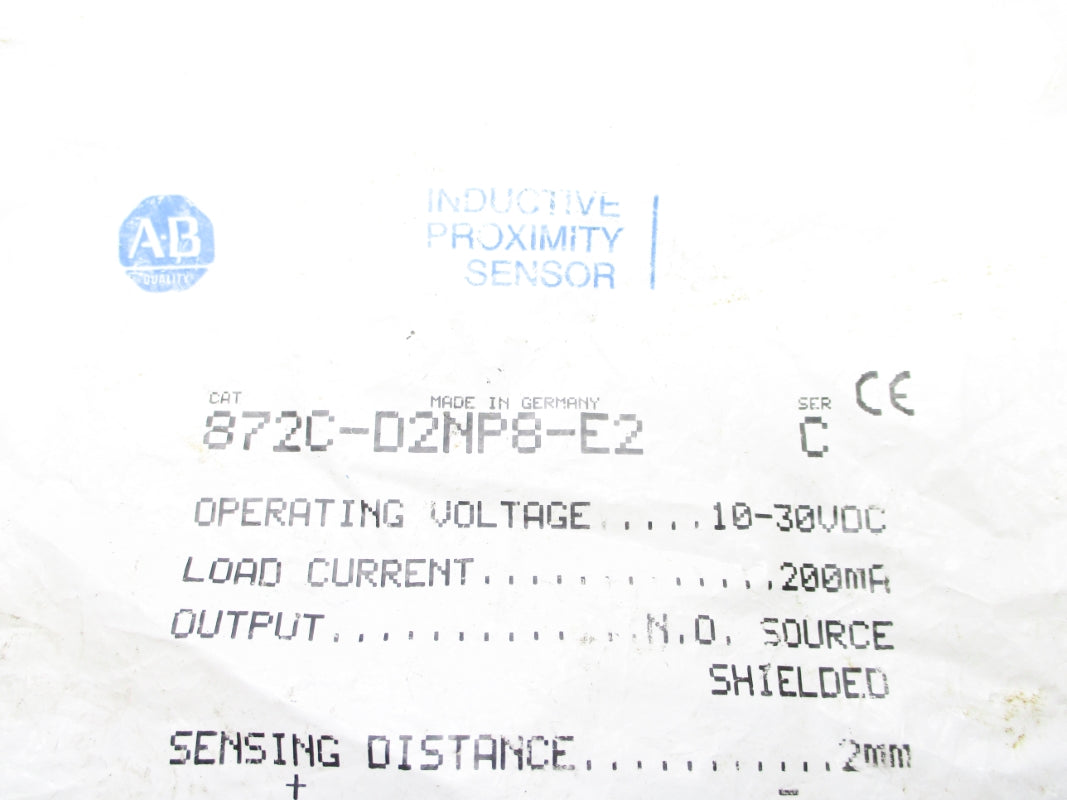 ALLEN BRADLEY 872C-D2NP8-E2 SER. C 10-30VDC NSMP