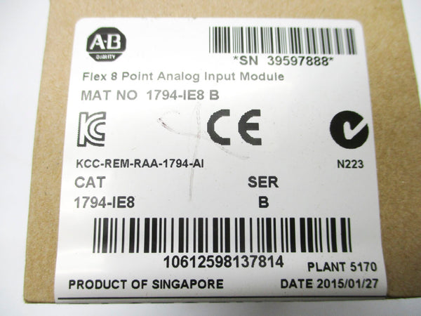 ALLEN BRADLEY 1794-IE8 SER. B DATE: 2015 NSFS