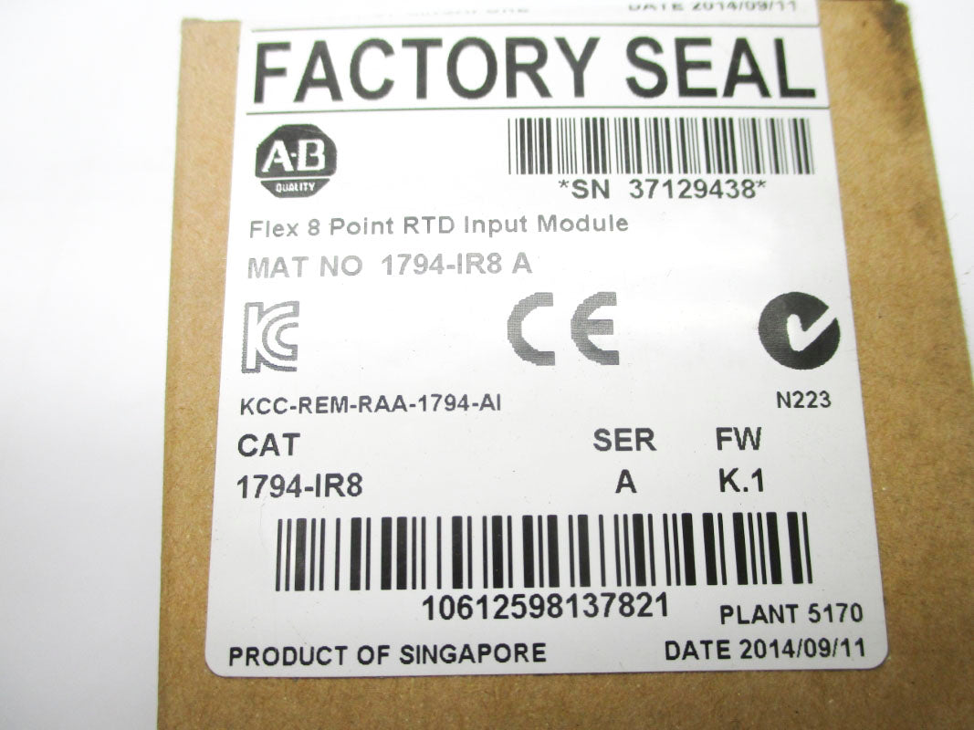 ALLEN BRADLEY 1794-IR8 SER. A F/W K.1 DATE: 2014 NSFS