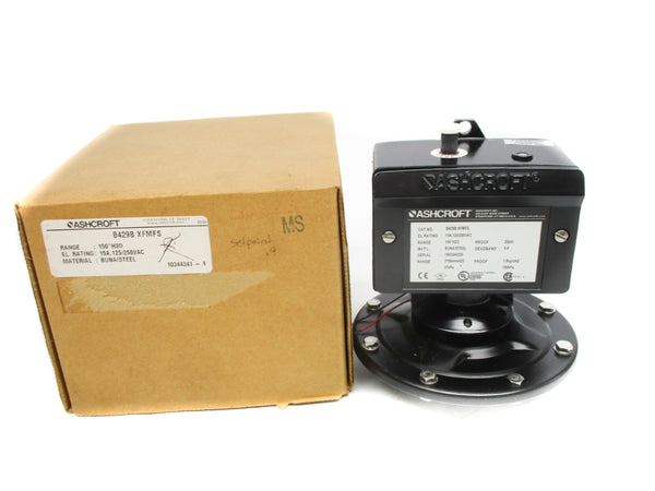 ASHCROFT B429BXFMFS 15A 250VAC 150PSI NSMP