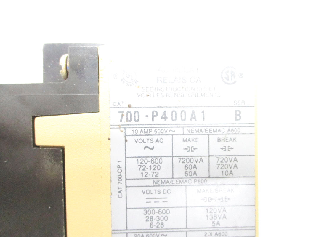 ALLEN BRADLEY 700-P400A1 SER. B 120V 60A UNMP