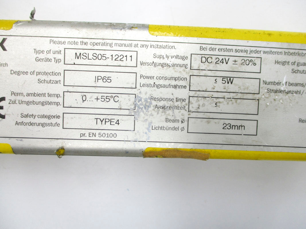 SICK MSLS05-12211 24VDC UNMP