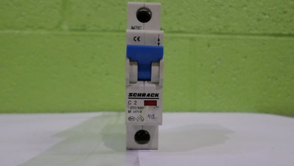 SCHRACK C2 2A 230/400V CIRCUIT BREAKER UNMP