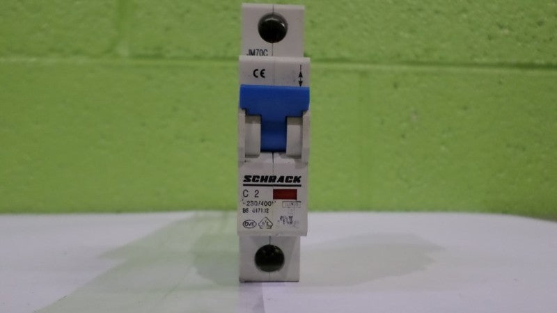 SCHRACK C2 2A 230/400V CIRCUIT BREAKER UNMP