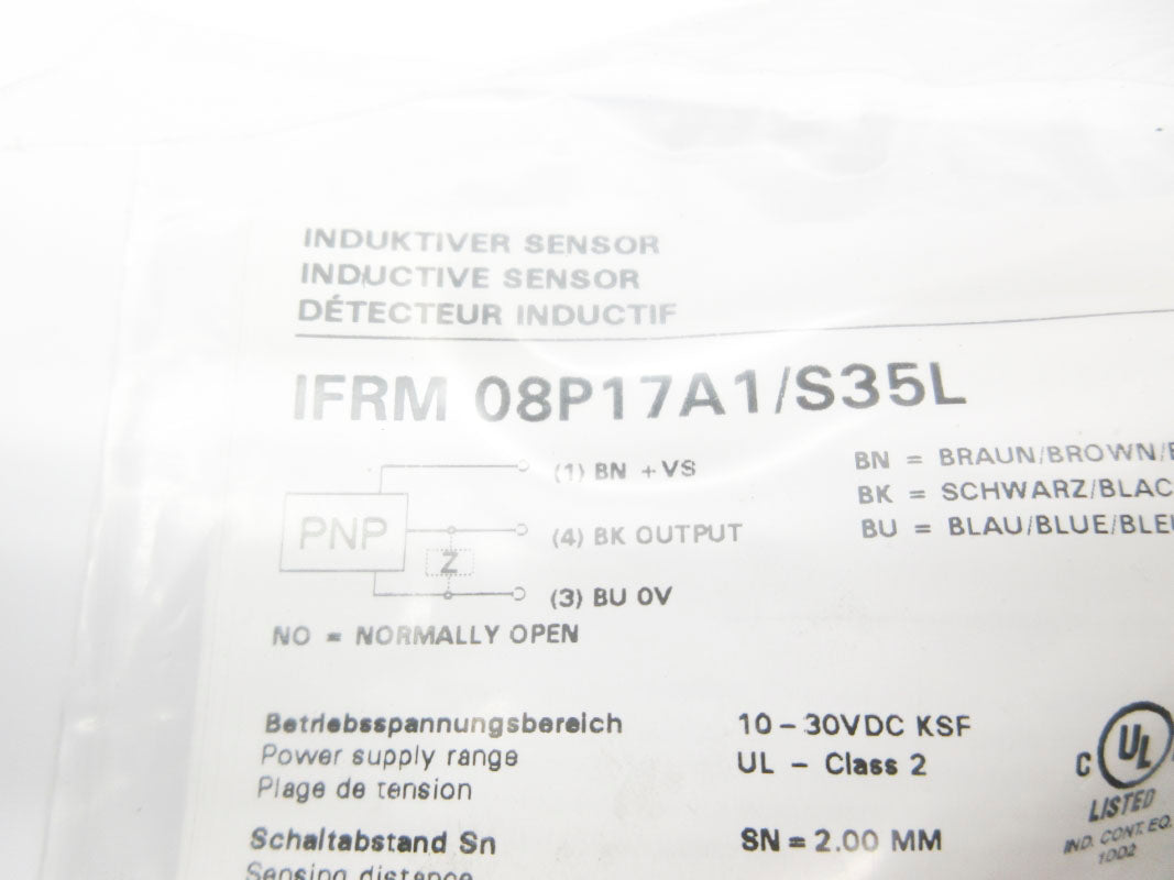 BAUMER IFRM08P17A1/S35L 10-30VDC NSMP
