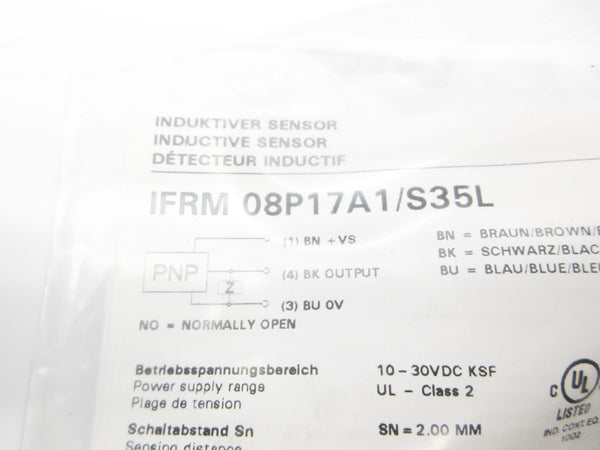 BAUMER IFRM08P17A1/S35L 10-30VDC NSMP