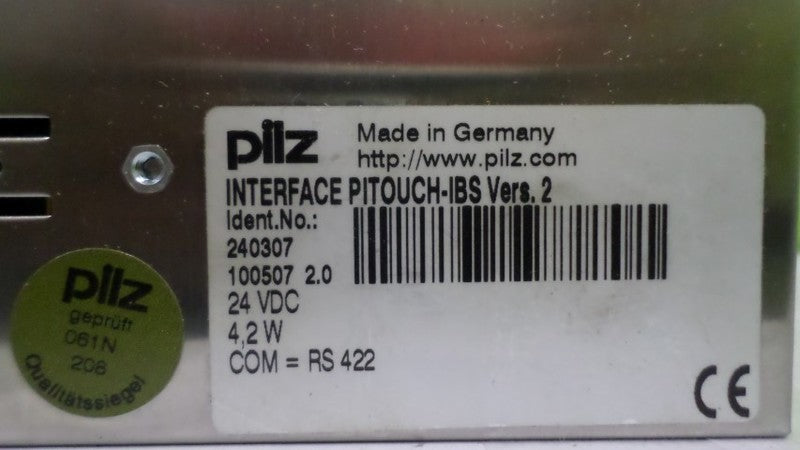 PILZ 240307 INTERFACE PITOUCH-IBS VERS.2 24VDC NSNP