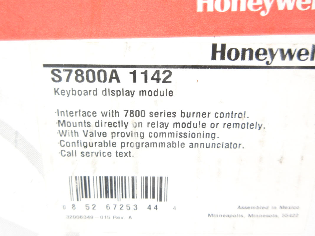 HONEYWELL S7800A1142 12VDC REV. 2019 NSMP