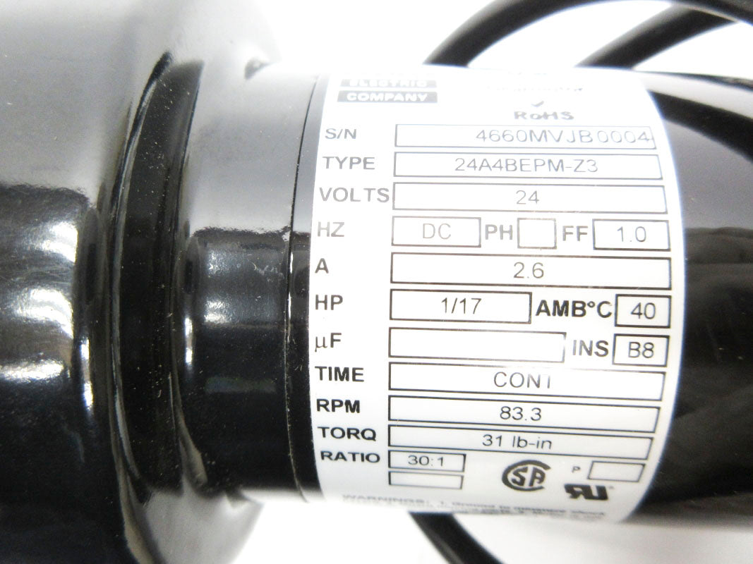 BODINE ELECTRIC 24A4BEPM-Z3 24V 2.6A NSNP