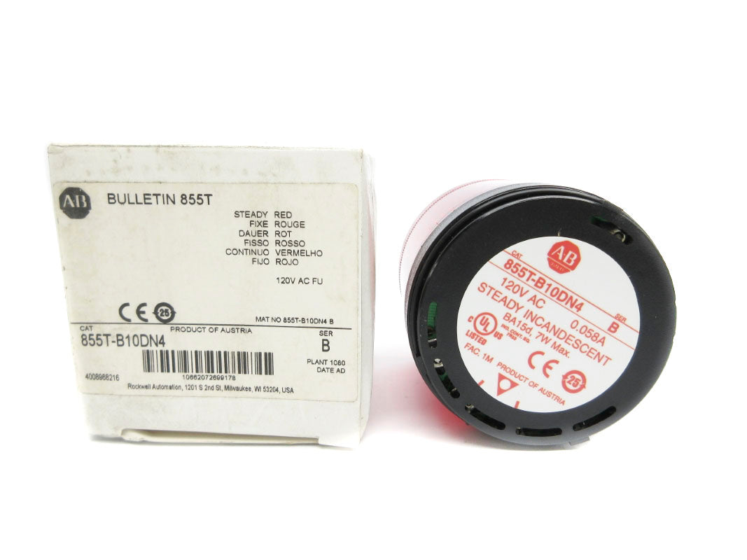 ALLEN BRADLEY 855T-B10DN4 SER. B 120VAC 0.058A (WH) NSMP