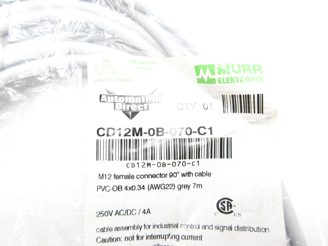 MURR ELEKTRONIK CD12M-0B-070-C1 250VAC/DC 4A NSMP