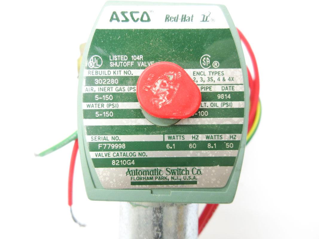 ASCO 8210G4 110/120V 5-150PSI 1" NSNP