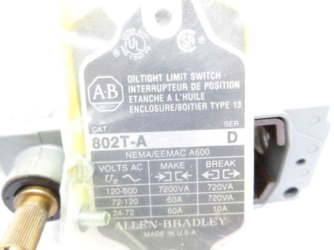 ALLEN BRADLEY 802T-A SER. D 120-600VAC 60A NSNP