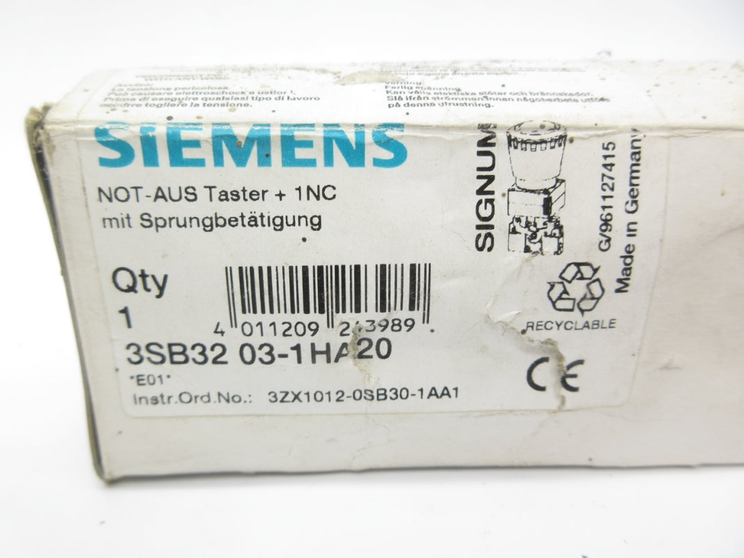 SIEMENS 3SB3203-1HA20 NSMP