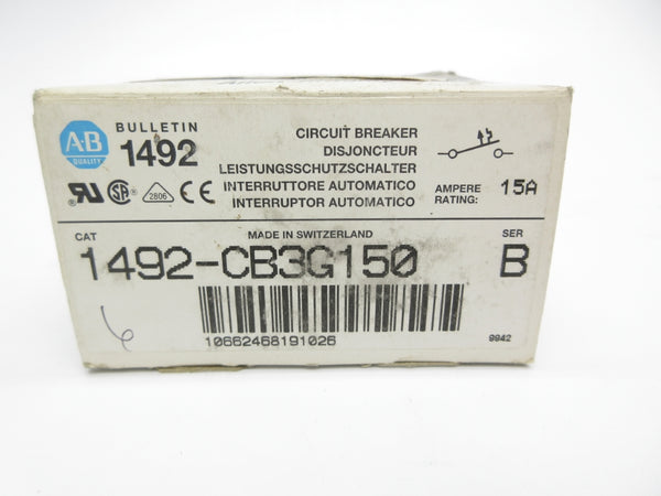ALLEN BRADLEY 1492-CB3G150 SER. B 480VAC 15A NSMP