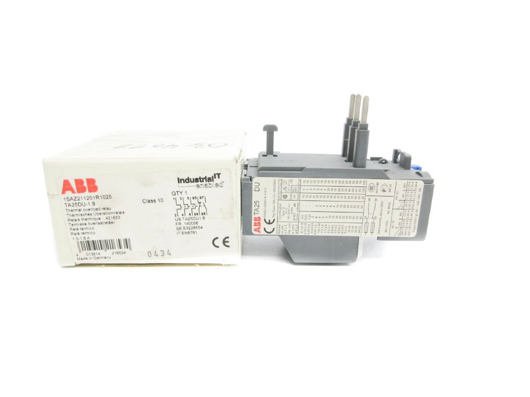 ABB TA25DU1,8 1SAZ211201R1025 1.3-1.8A NSMP