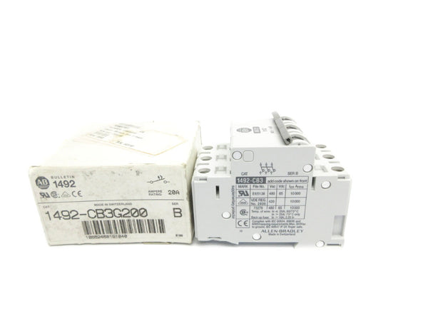 ALLEN BRADLEY 1492-CB3G200 SER. B 480VAC 20A NSMP