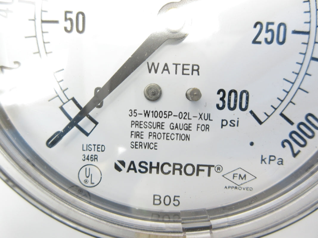 ASHCROFT 35-W1005P-02L-XUL-300 0-300PSI 0-2000 NSNP