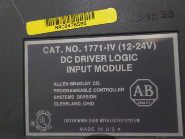 ALLEN BRADLEY 1771-IV  UNMP
