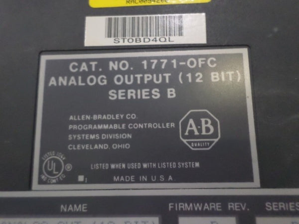 ALLEN BRADLEY 1771-OFC SER. B F/W B  UNMP