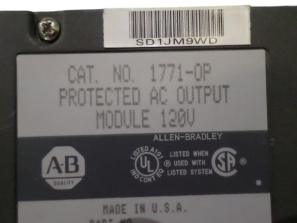 ALLEN BRADLEY 1771-OP OUTPUT MODULE  UNMP