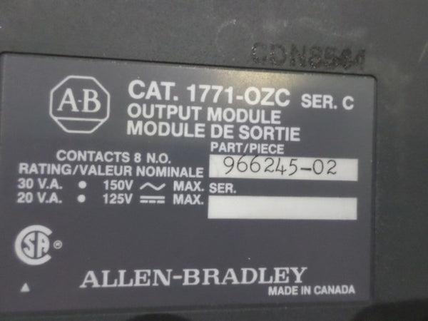 ALLEN BRADLEY 1771-OZC SER. C OUTPUT MODULE  UNMP