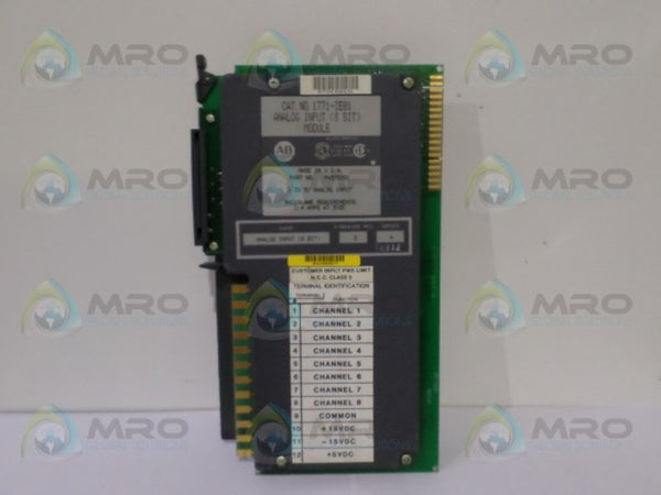 ALLEN BRADLEY 1771-IE01 SER. A F/W D ANALOG INOUT MODULE  UNMP