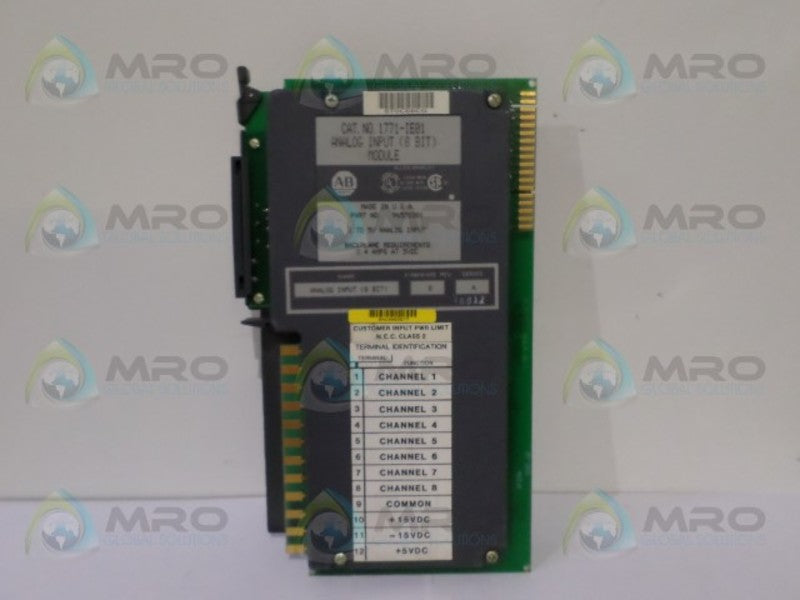 ALLEN BRADLEY 1771-IE01 SER. A F/W D ANALOG INOUT MODULE  UNMP