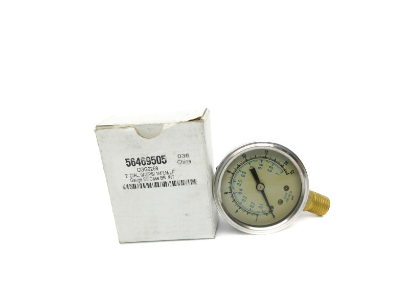 GAUGE 56469505 0-15PSI 1/4" NSMP