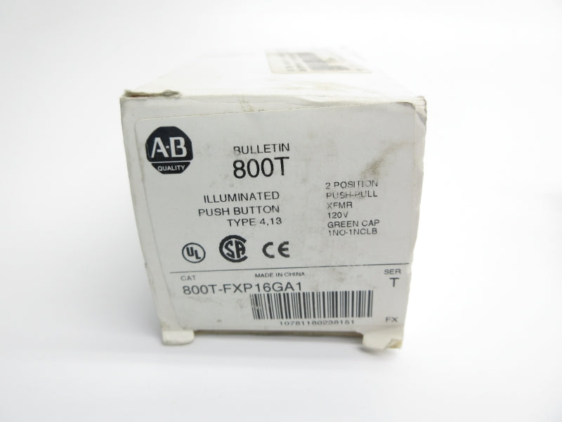 ALLEN BRADLEY 800T-FXP16GA1 SER. T 120V (WH) NSMP