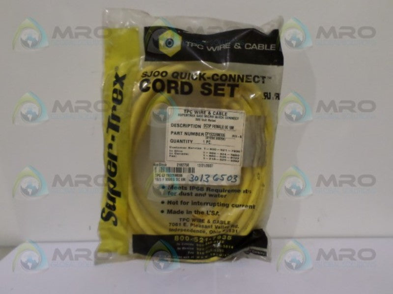TPC SUPER-TREX CF15D26M006 QUICK-CONNECT CORDSET NSMP